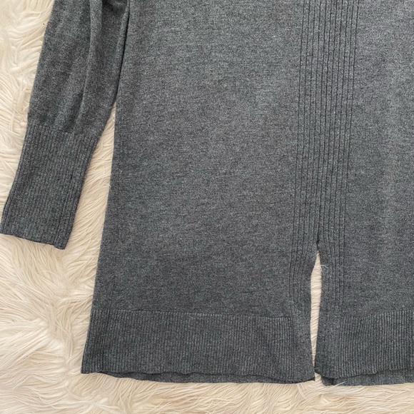 Zadig & Voltaire Gray Open Front Long Sleeve Minimalist Knit Cardigan Sweater - Picture 8 of 10